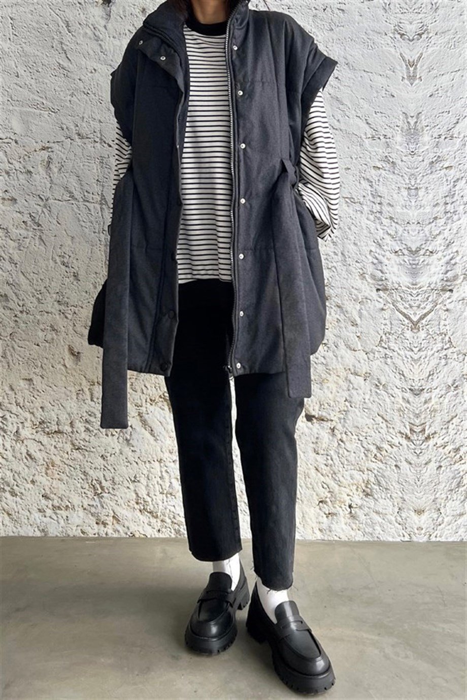 Oversize Kemerli  Yelek