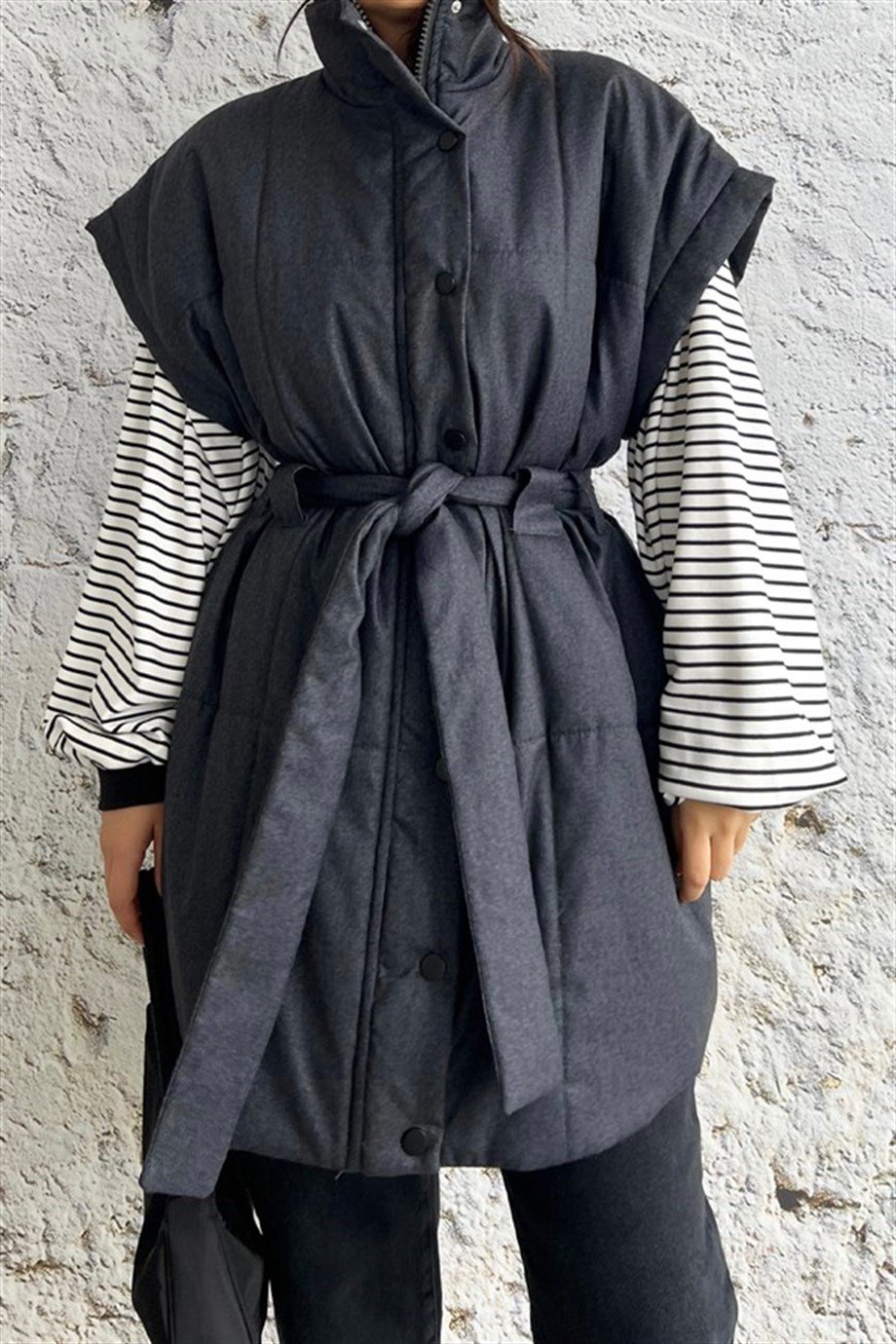 Oversize Kemerli  Yelek