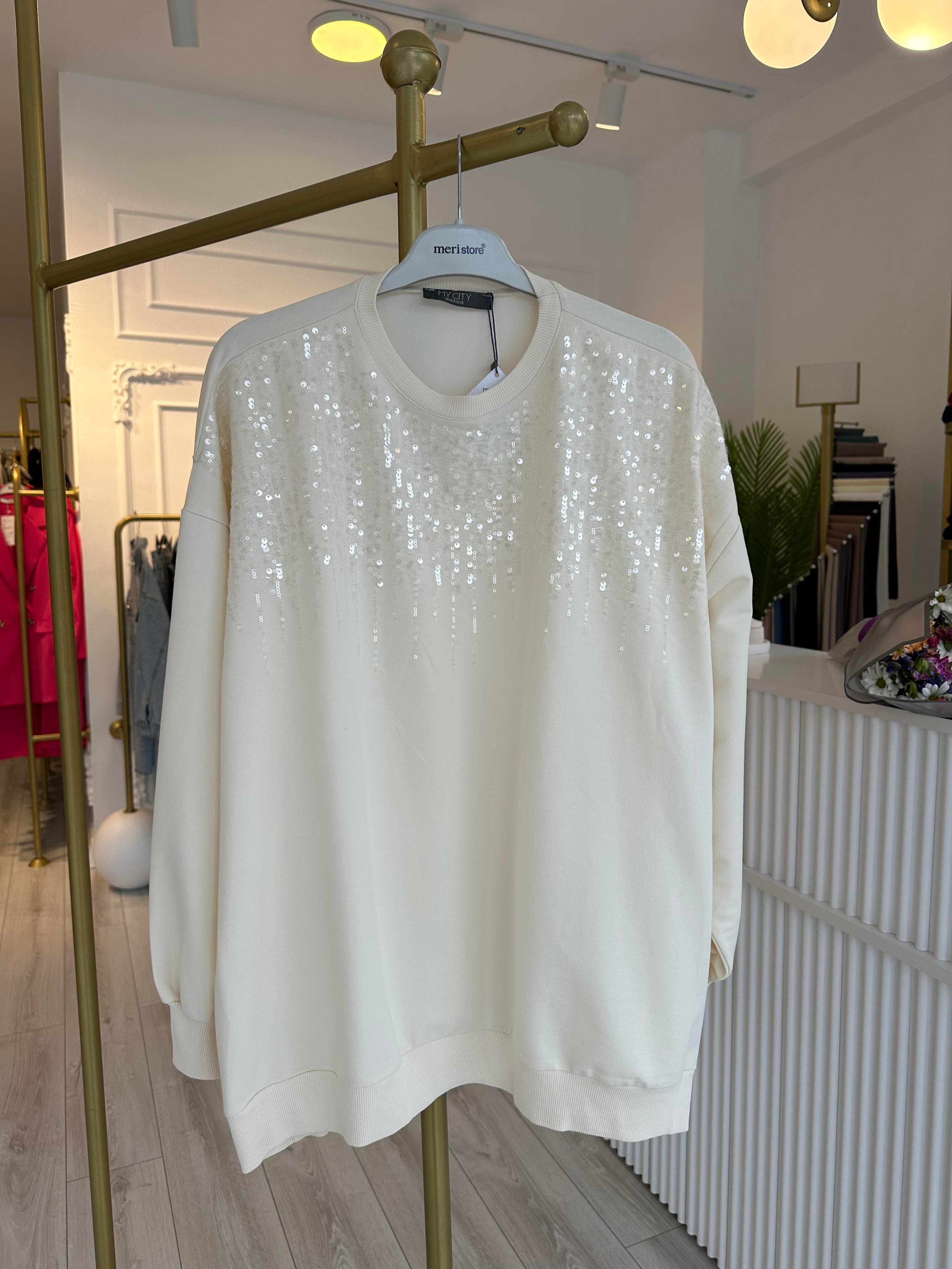 PARLA KREM SWEATSHIRT 
