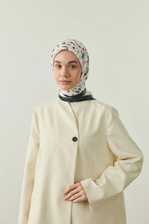 Rosmira Pamuk Eşarp Siyah