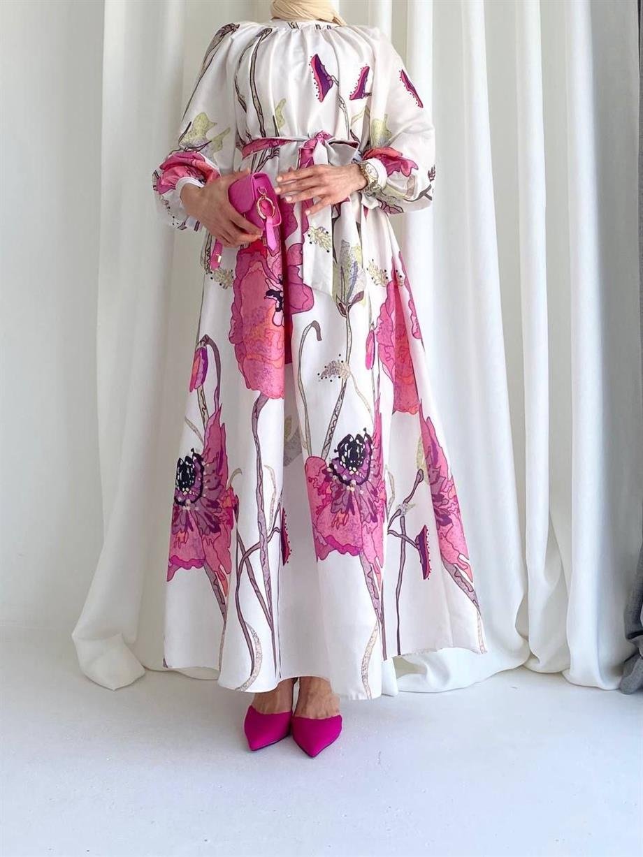 Sofia Pembe Elbise 