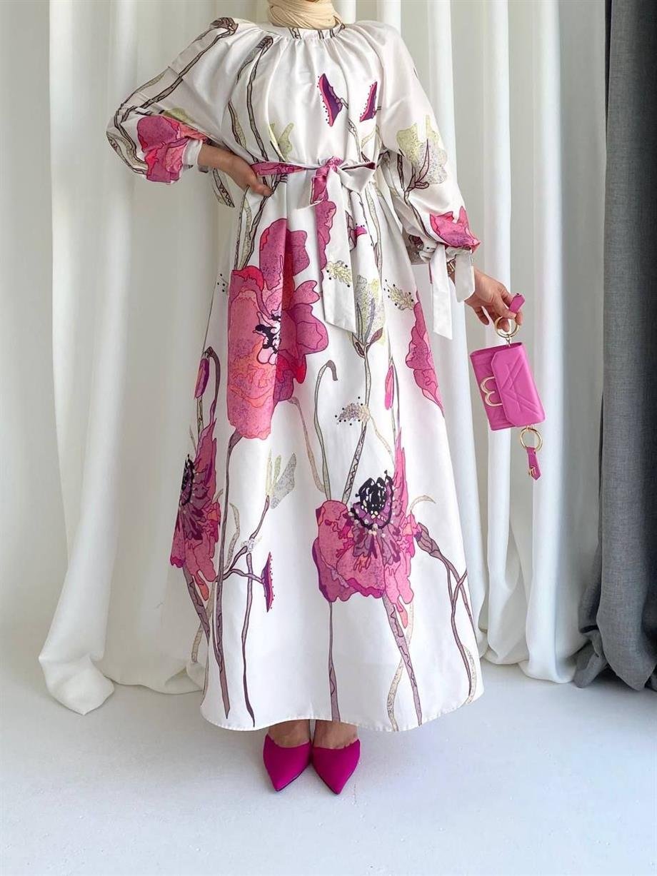 Sofia Pembe Elbise 