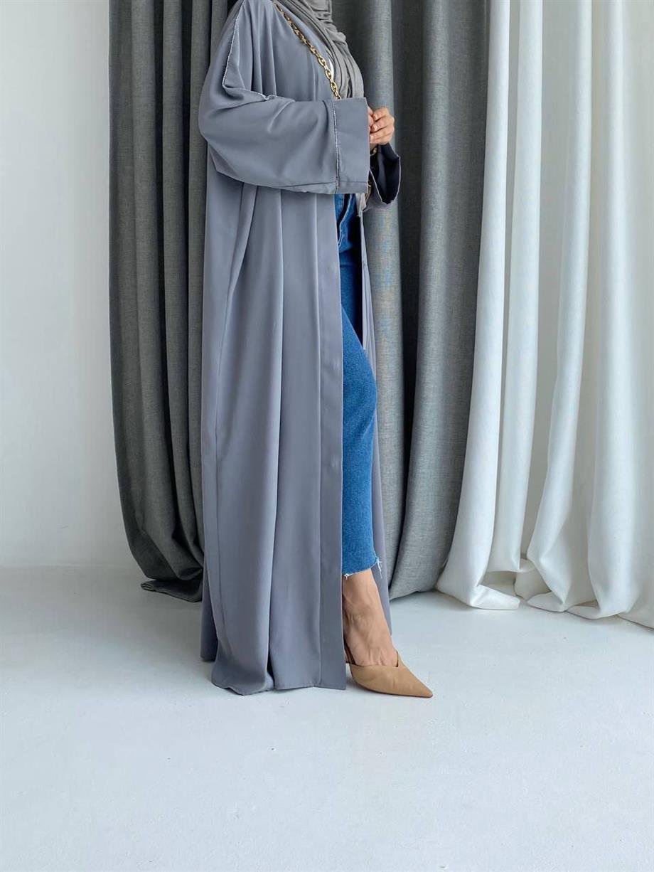 YAKUT ABAYA GRİ