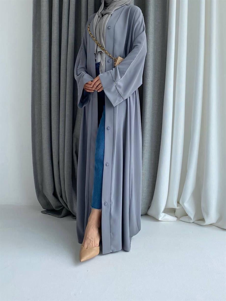 YAKUT ABAYA GRİ