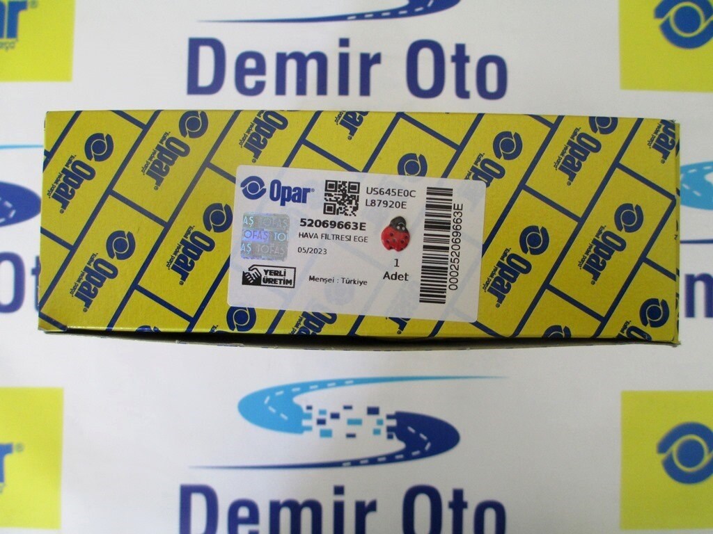 52069663e Hava Filtresi 1,3/1,6 Multijet Egea 52027683 Opar