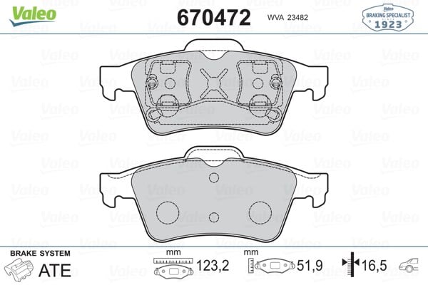 Arka Balata Lgn2 Mgn2 Vectra C Focus2 Cmax Connect Valeo 670472