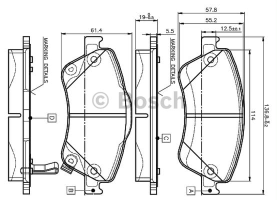 Bosch On Balata Corolla 07-12 Auris 07-12 Corolla 1.4 Dzl 13-