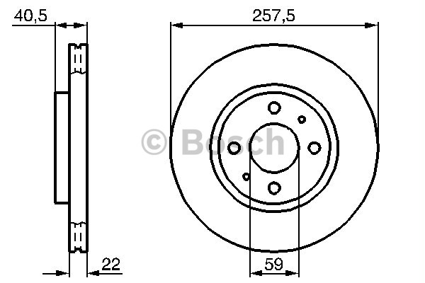 Bosch Ön Disk 2 Adet Nemo-Bipper-Fiorino-Doblo-Linea-Albea-Bravo