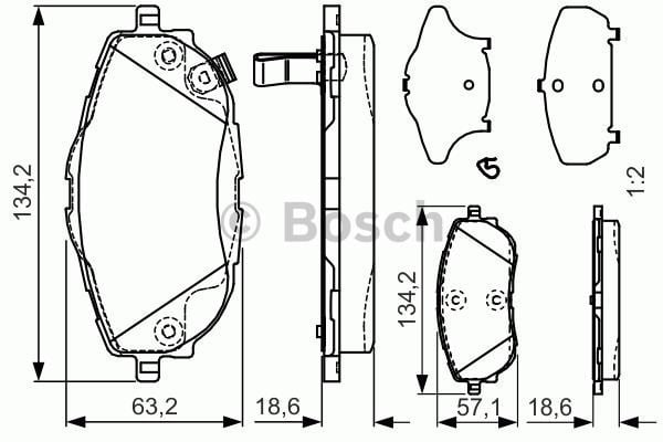 Ön Balata Takımı Auris-Corolla Sedan 2012- Bosch 0986494676