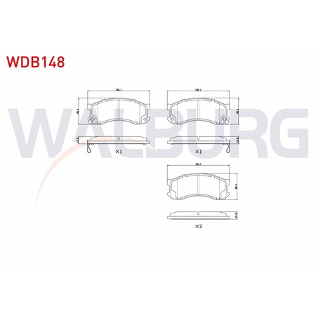 On Fren Balata Kia Besta 2.2D 93-03 Mazda E2200 84-04 Walburg