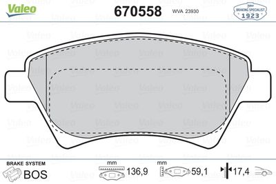 On Fren Balata Mgn Ii 1.5-1.9 Dci 02- Scenic 05- Valeo 670558
