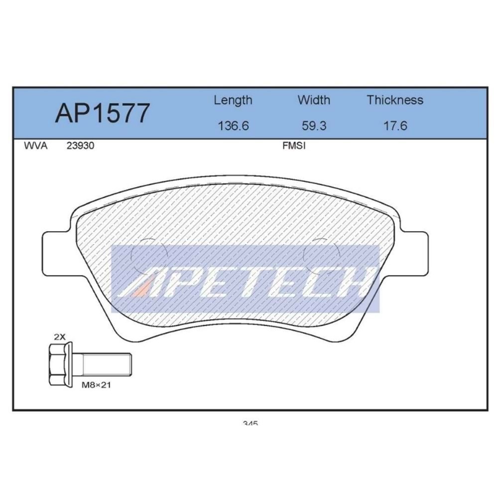 On Fren Balata Mgn Ii 1.5-1.9 Dci 02- Scenic 05- Apetech Ap1577