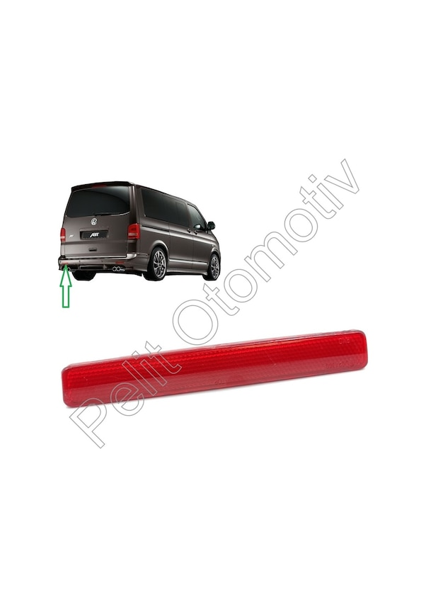 Transporter T5 2004-2009 Arka Tampon Reflektörü Sol 7e0945105