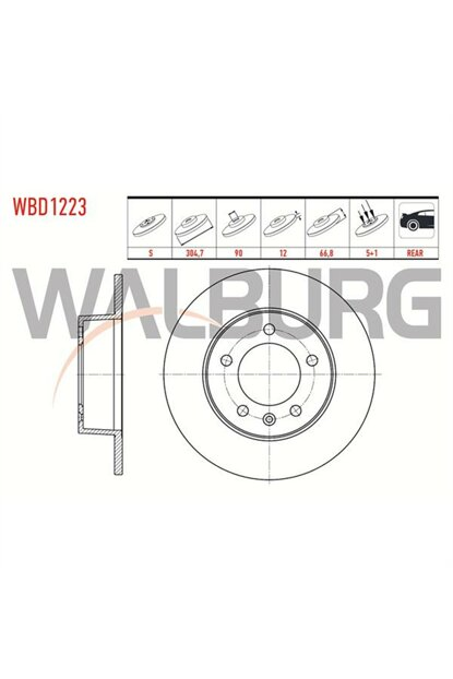 Walburg On Fren Disk 2 Adet Renault Master 2-3 Opel Movano
