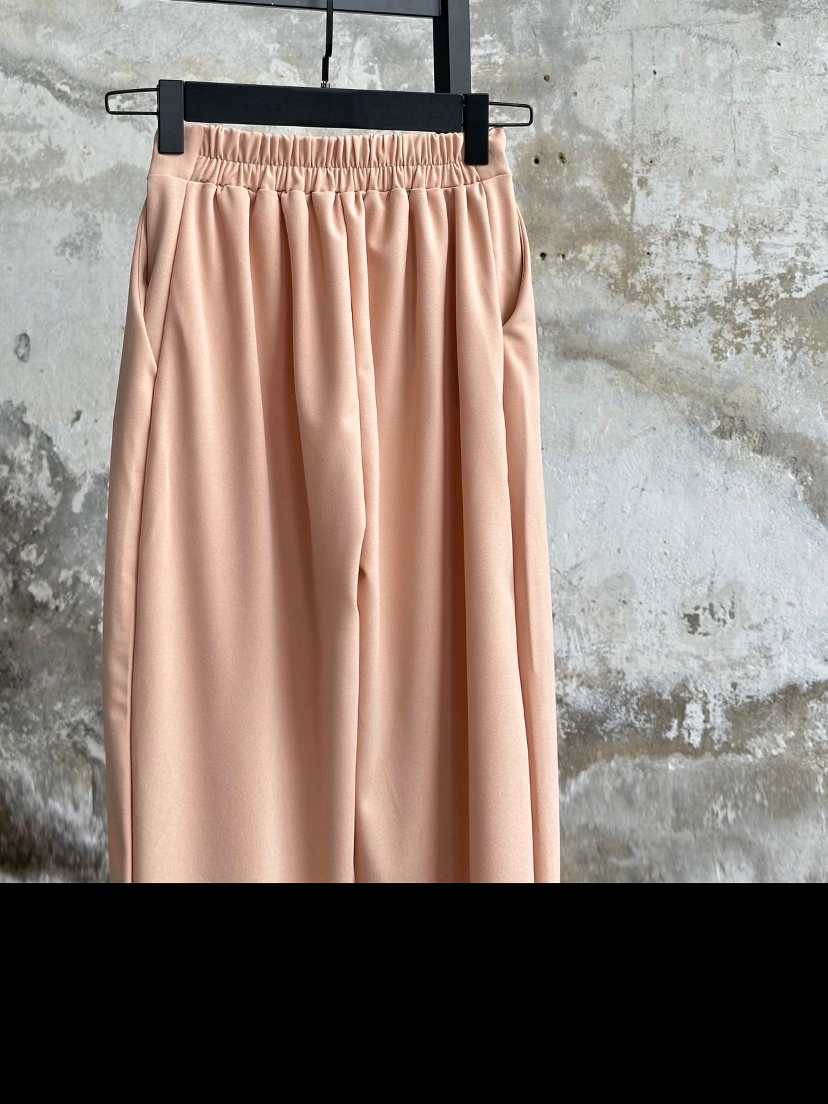 Arkası Lastikli Balon Pantolon (Bej)