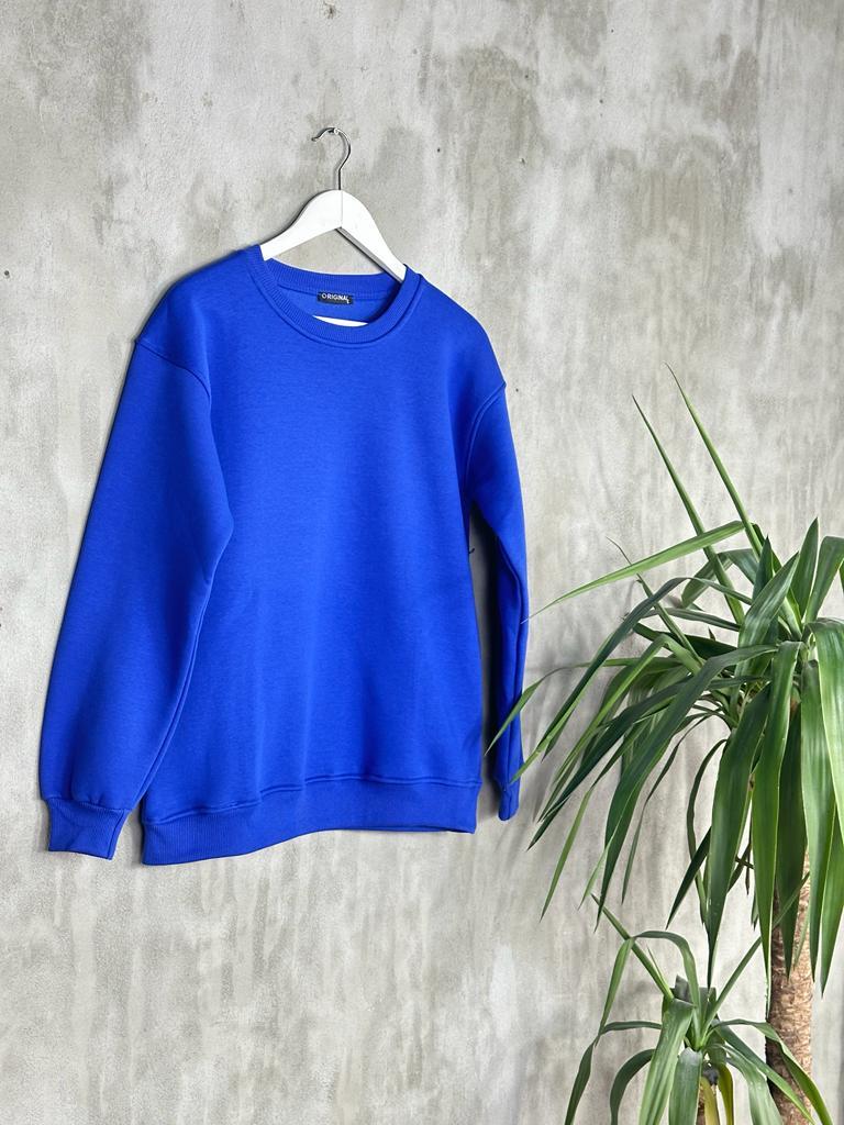 Basic Model Şardonlu Sweat (Lacivert)