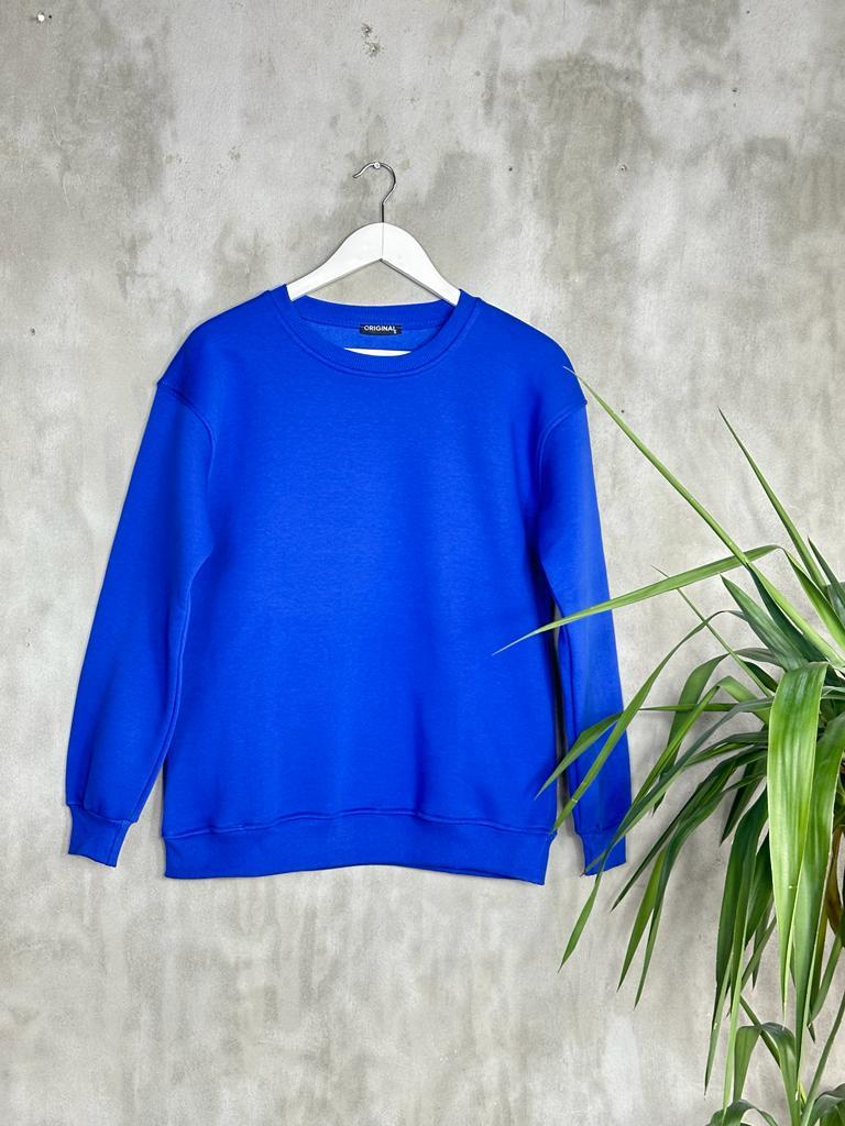 Basic Model Şardonlu Sweat (Lacivert)