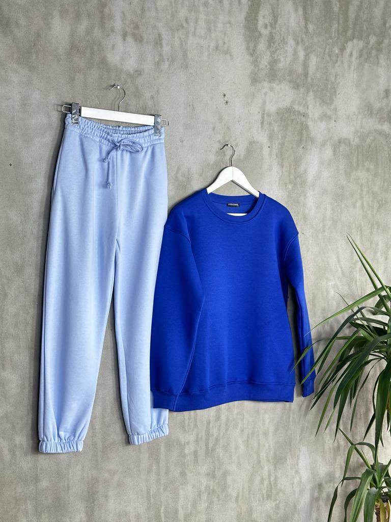 Basic Model Şardonlu Sweat (Lacivert)