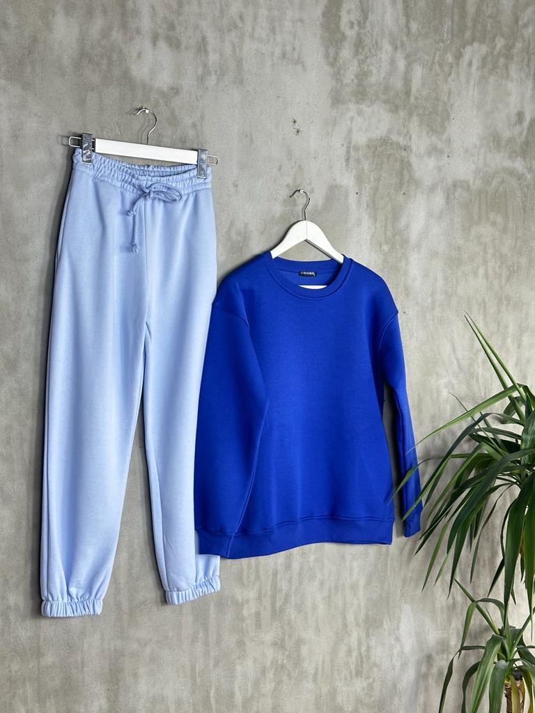 Basic Model Şardonlu Sweat (Lacivert)