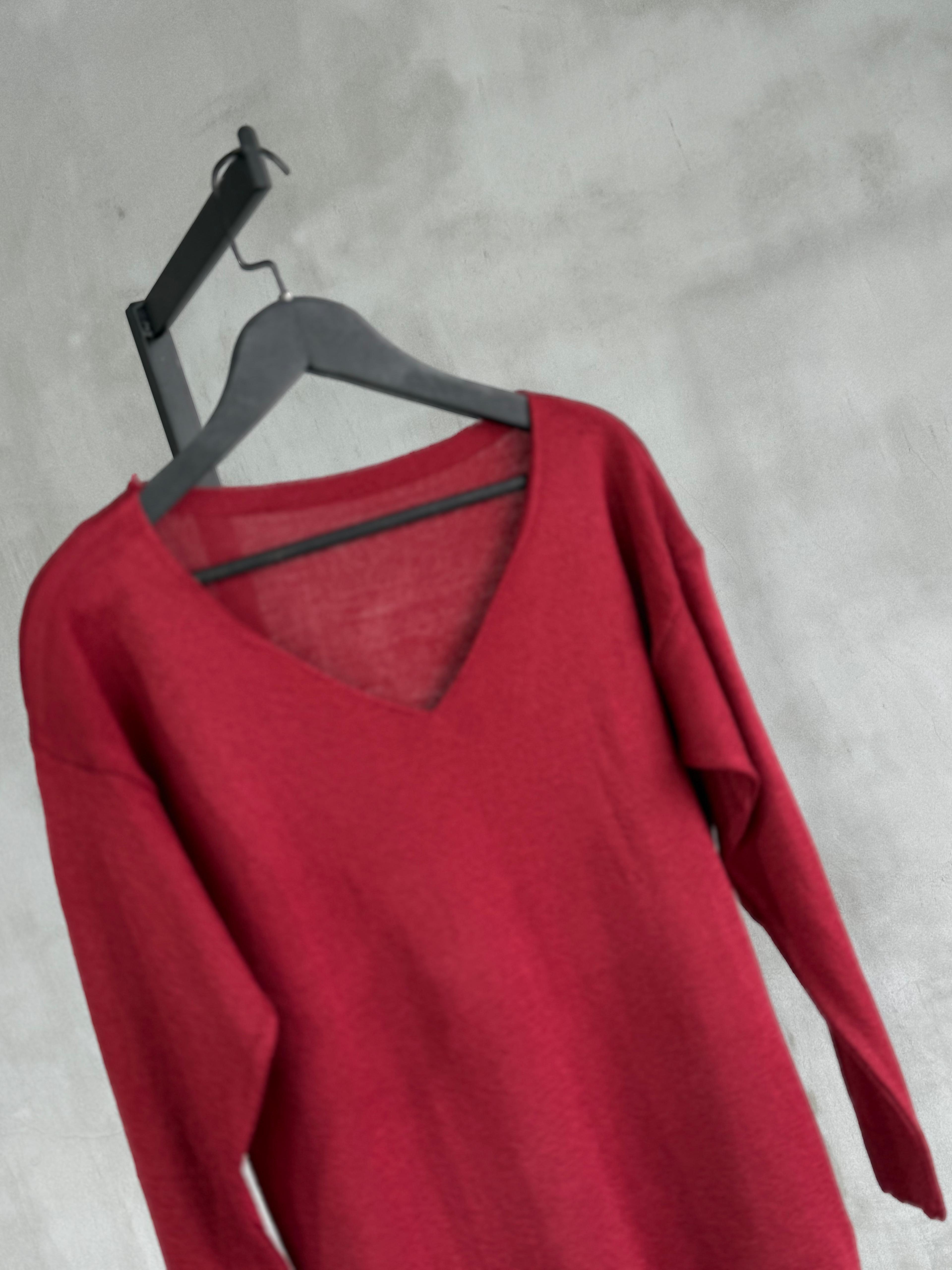 Basic Model V Yaka Merserize Kazak (Bordo)