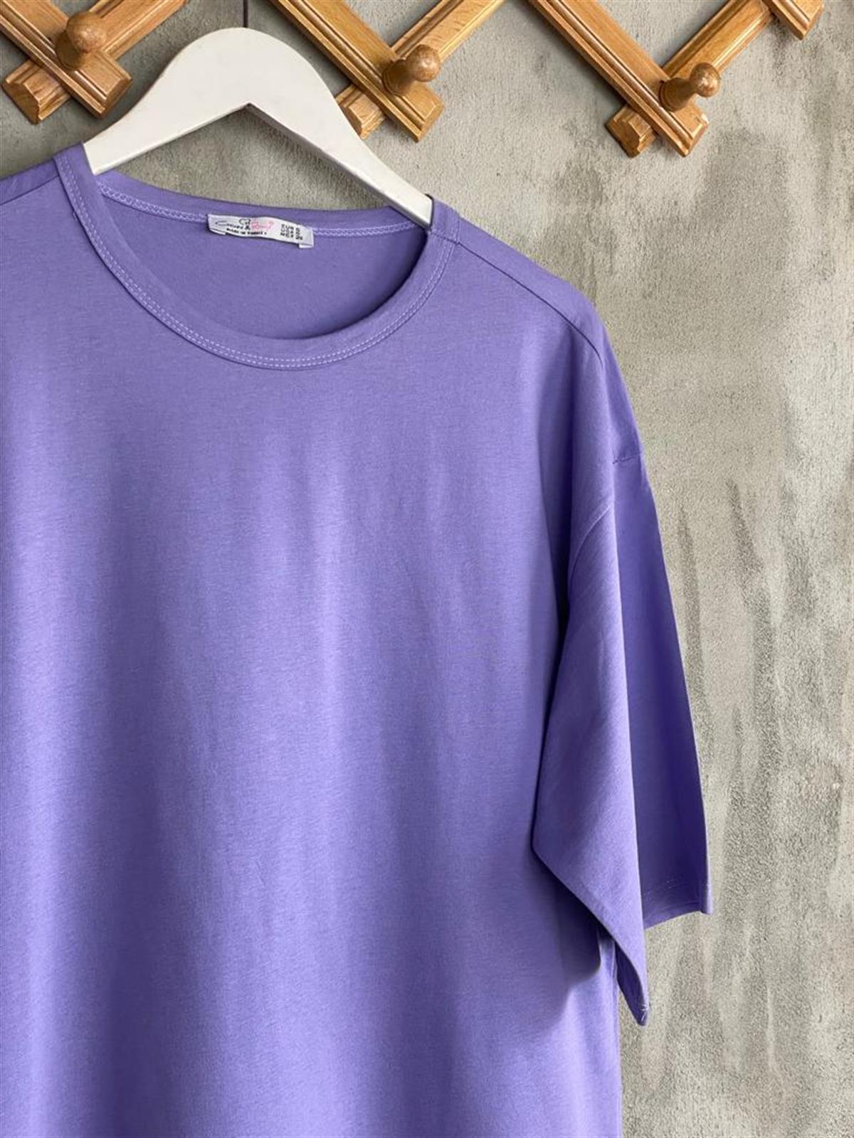 Basic Tunik Tişört (Beyaz/Kahve/Mor)