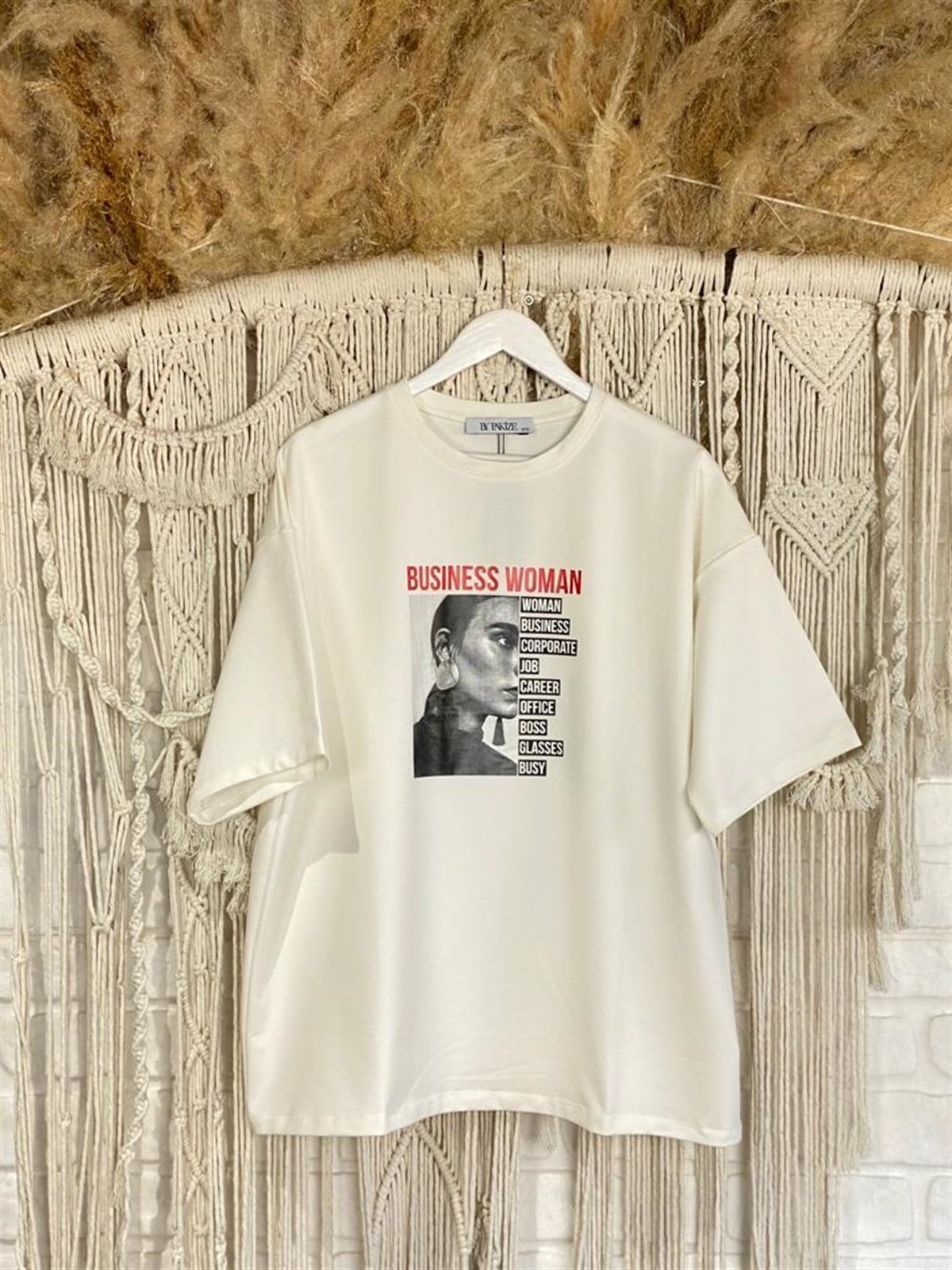 Baskı Detaylı Sweat Tshirt (Ekru)