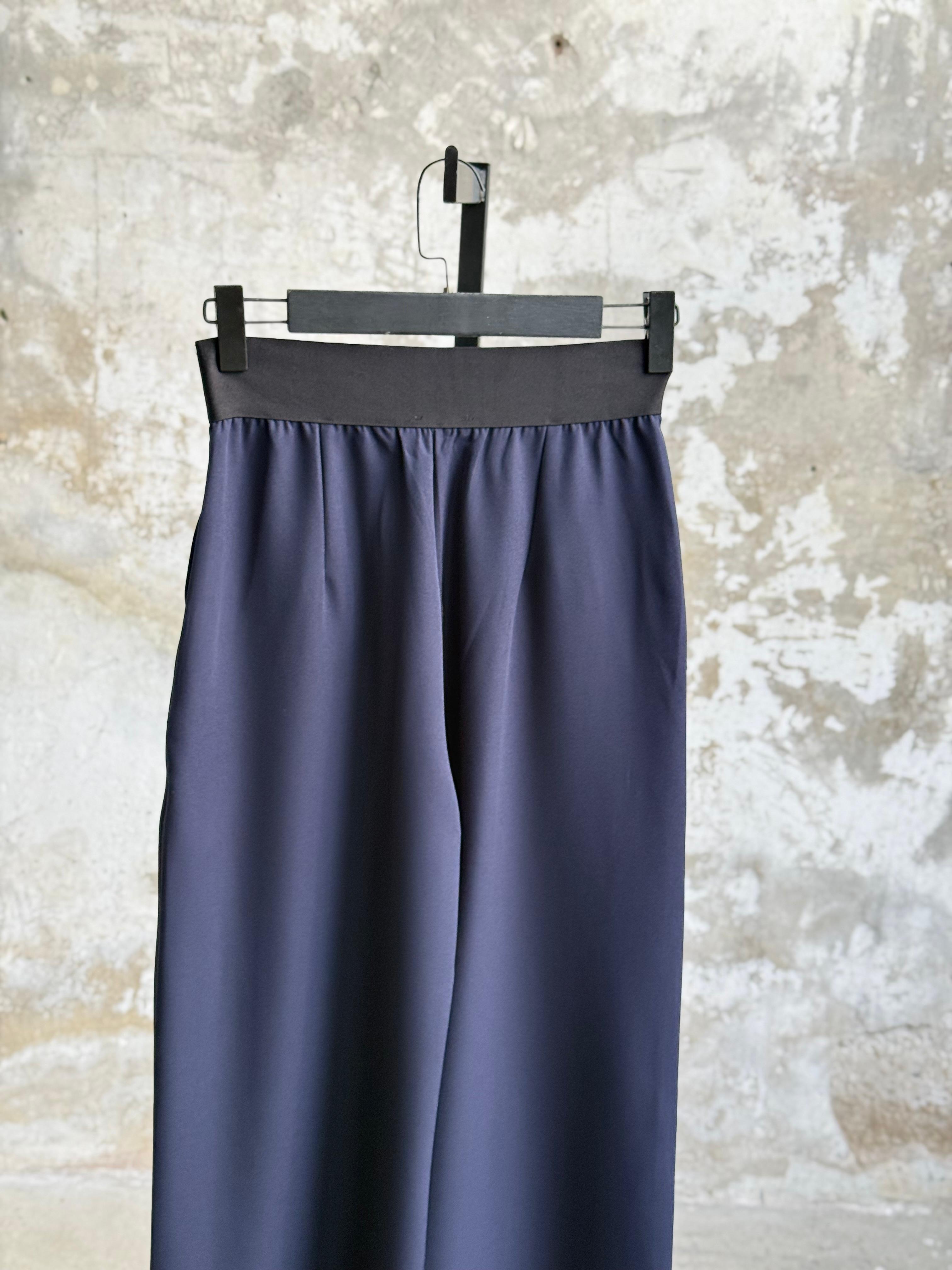 Beli Lastikli Yazı Baskılı Pantolon  (Lacivert)