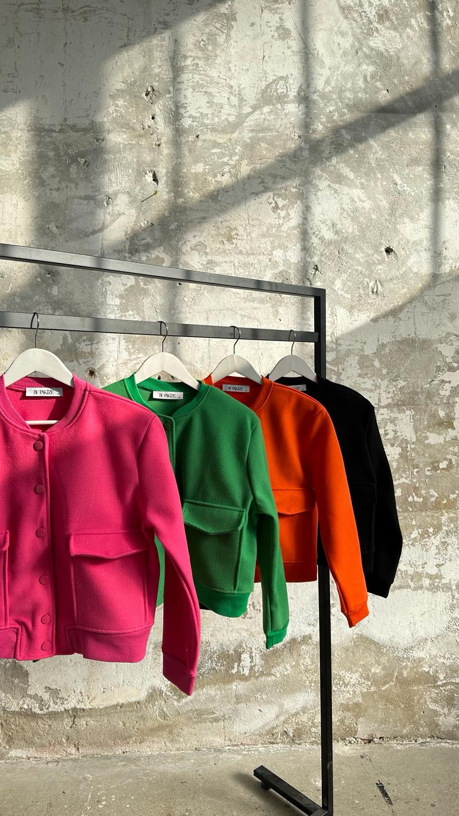 Bomber Kaşe Ceket (Yeşil)