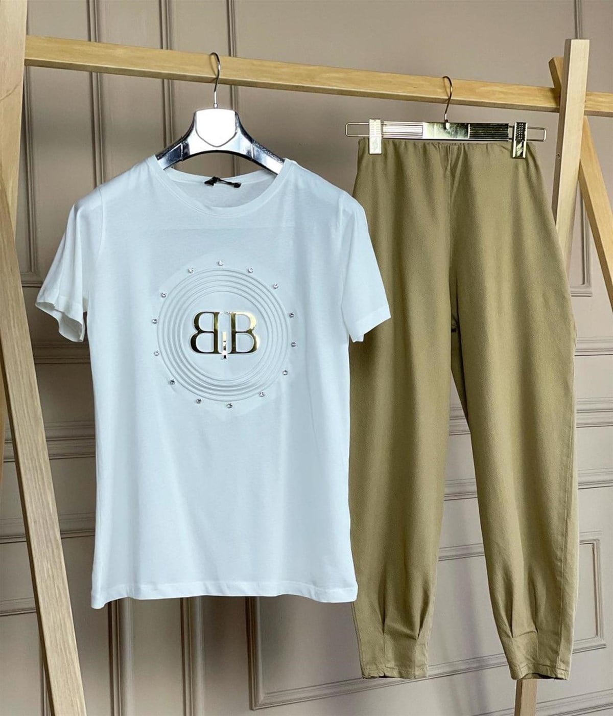 Dokuma Gabardin Kumaş Pantolon (CAMEL)