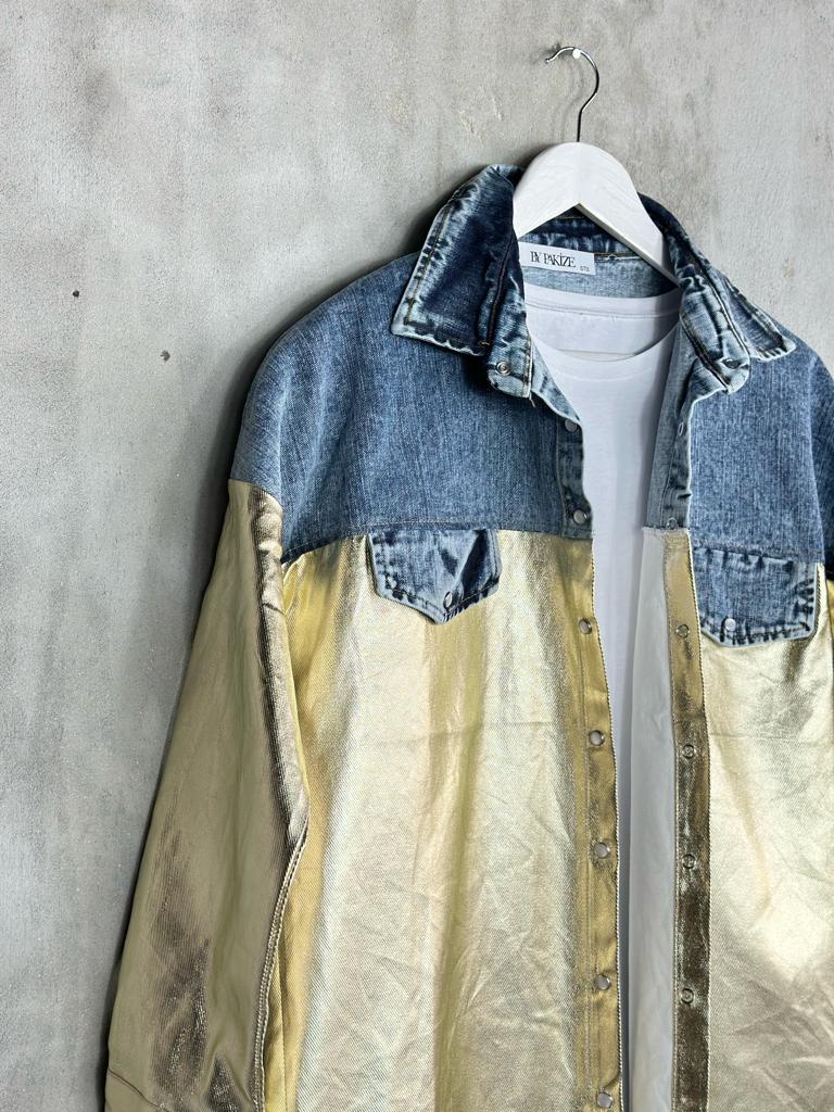 Gold Denim Gömlek Ceket 
