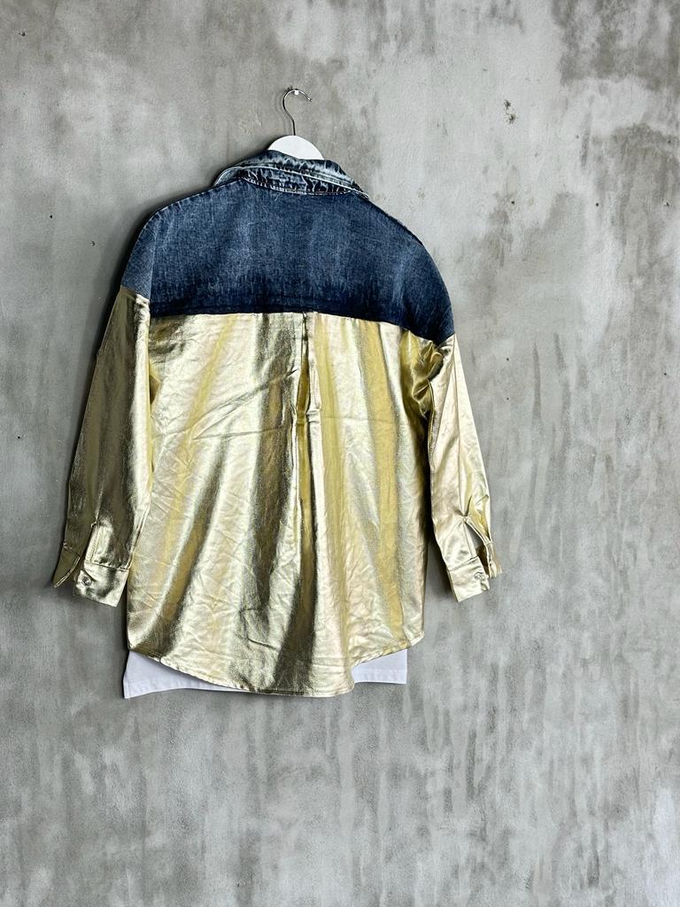Gold Denim Gömlek Ceket 