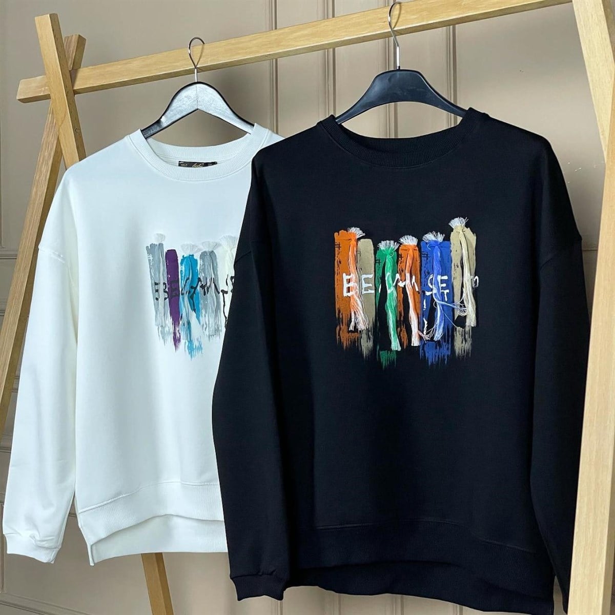 İkiiplik Kumaş Sweat (BEYAZ)