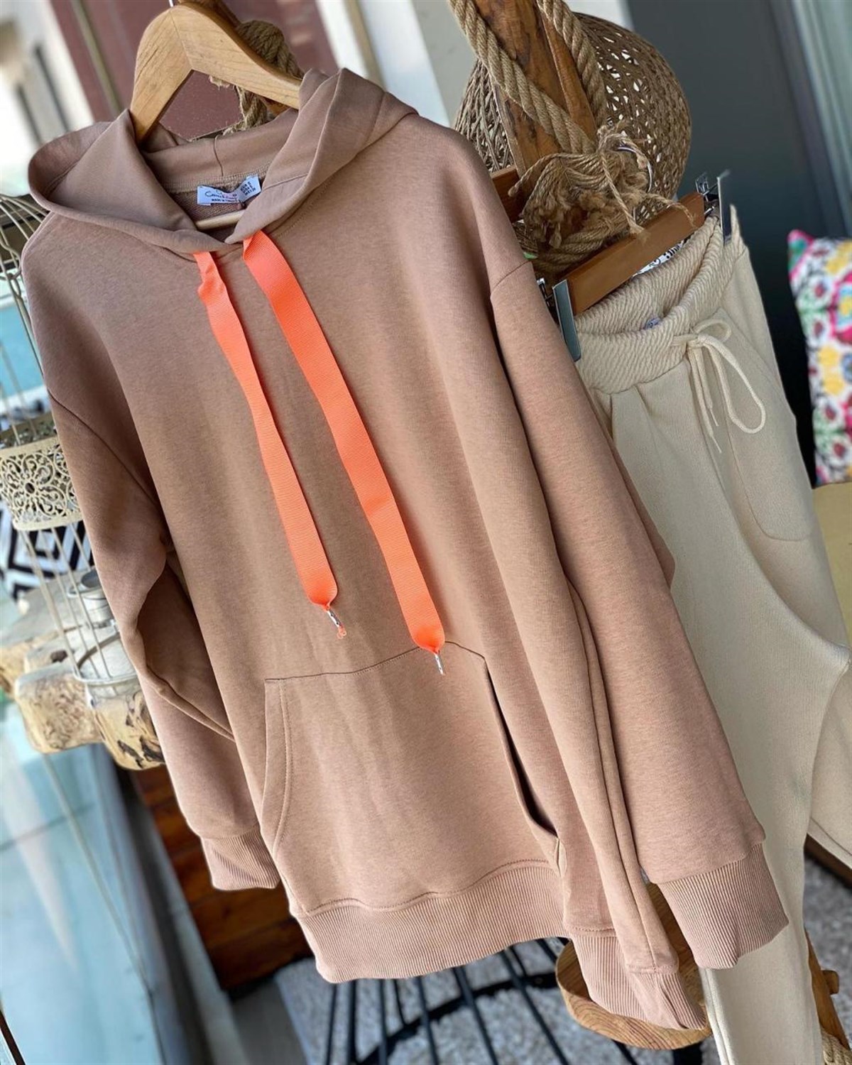 Kanguru  Cepli Sweatshirt (VİZON)