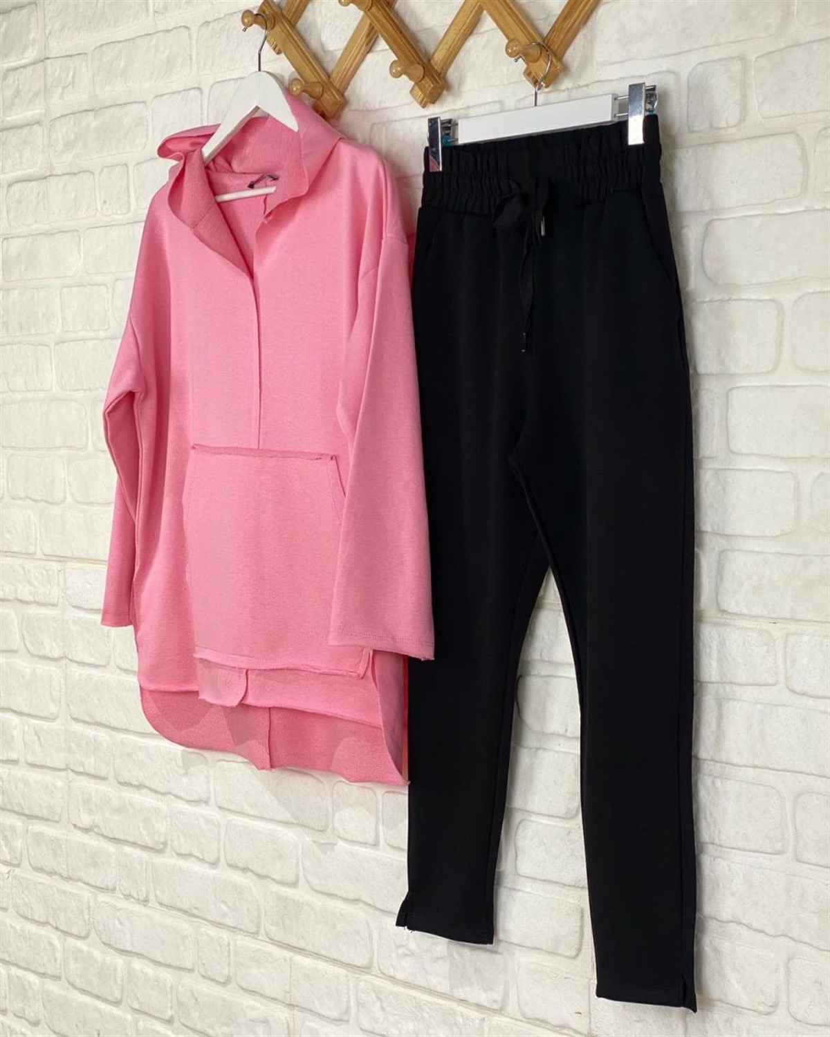 Kapşonlu Sweatshirt (PEMBE)