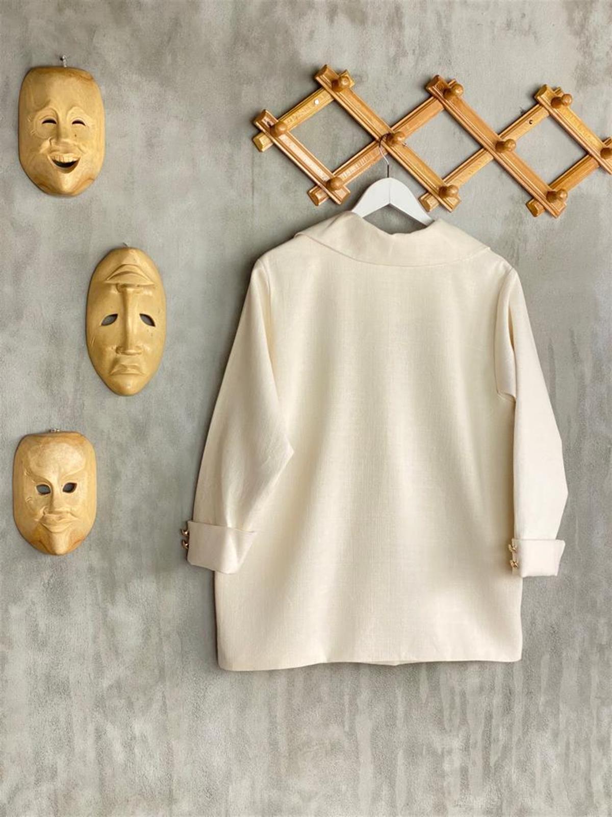 Keten Gold Düğmeli Ceket (Taş)