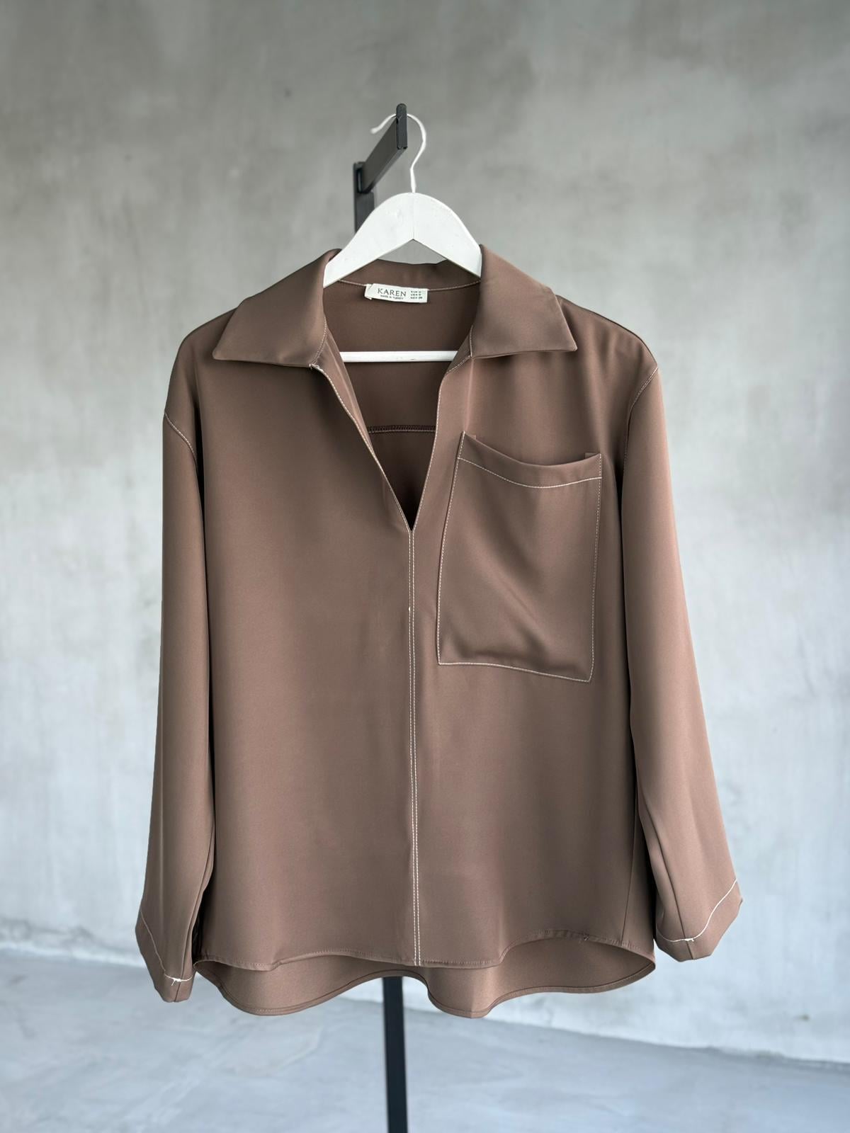 Massimo Model Prada Kumaş Premium Takım (Sütlü Kahve)