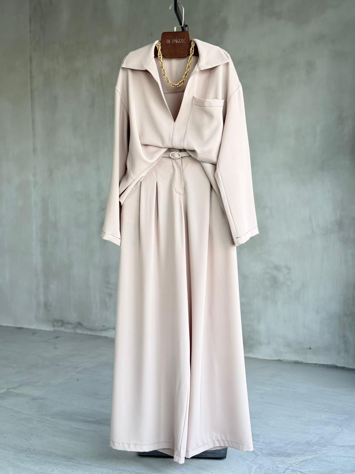 Massimo Model Prada Kumaş Premium Takım (Taş)