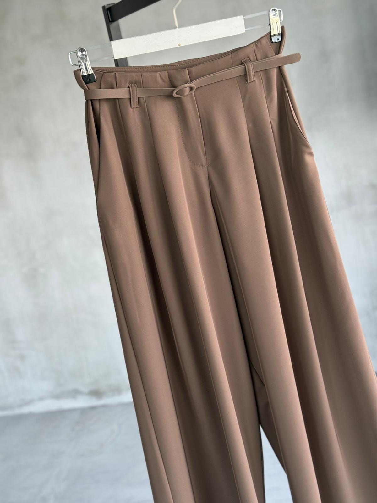 Massimo Model Prada Kumaş Premium Takım (Sütlü Kahve)