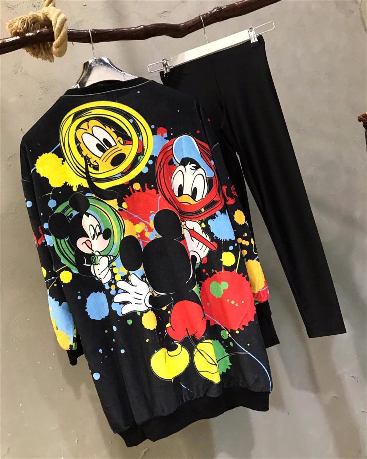 Mickey ve Donald Duck Kadife Sweathirt