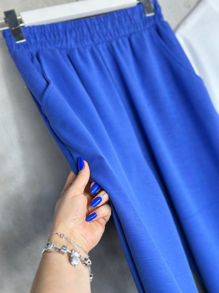 Modal Kumaş Paça Manşetli Eşofman (Saks)
