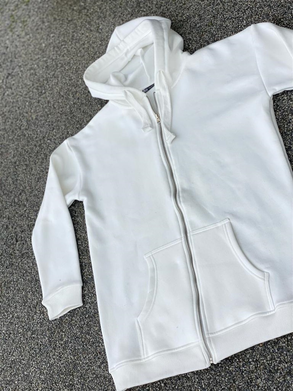 Orjinal Marka Sweat Hırka (Beyaz)