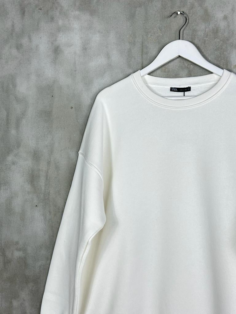 Oversize Kadın Premium Sweatshirt(BEYAZ)