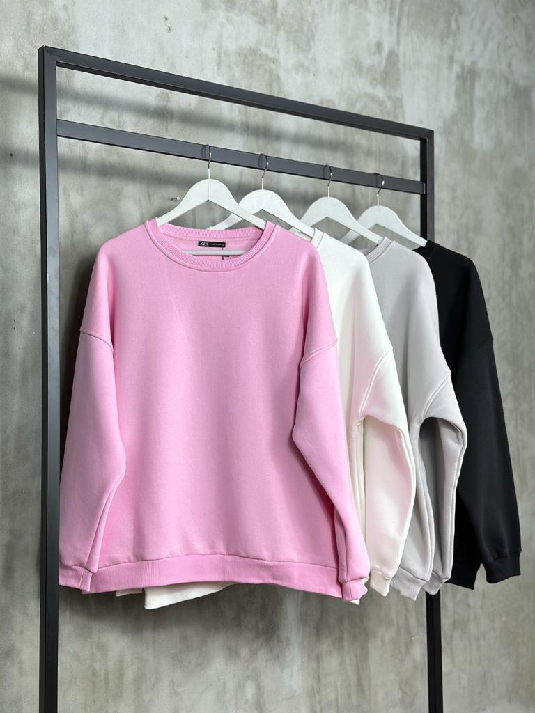 Oversize Kadın Premium Sweatshirt(GRİ)