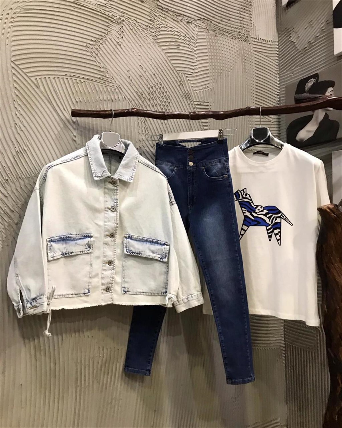 Oversize Kesim Salaş Kot Ceket (AÇIK)