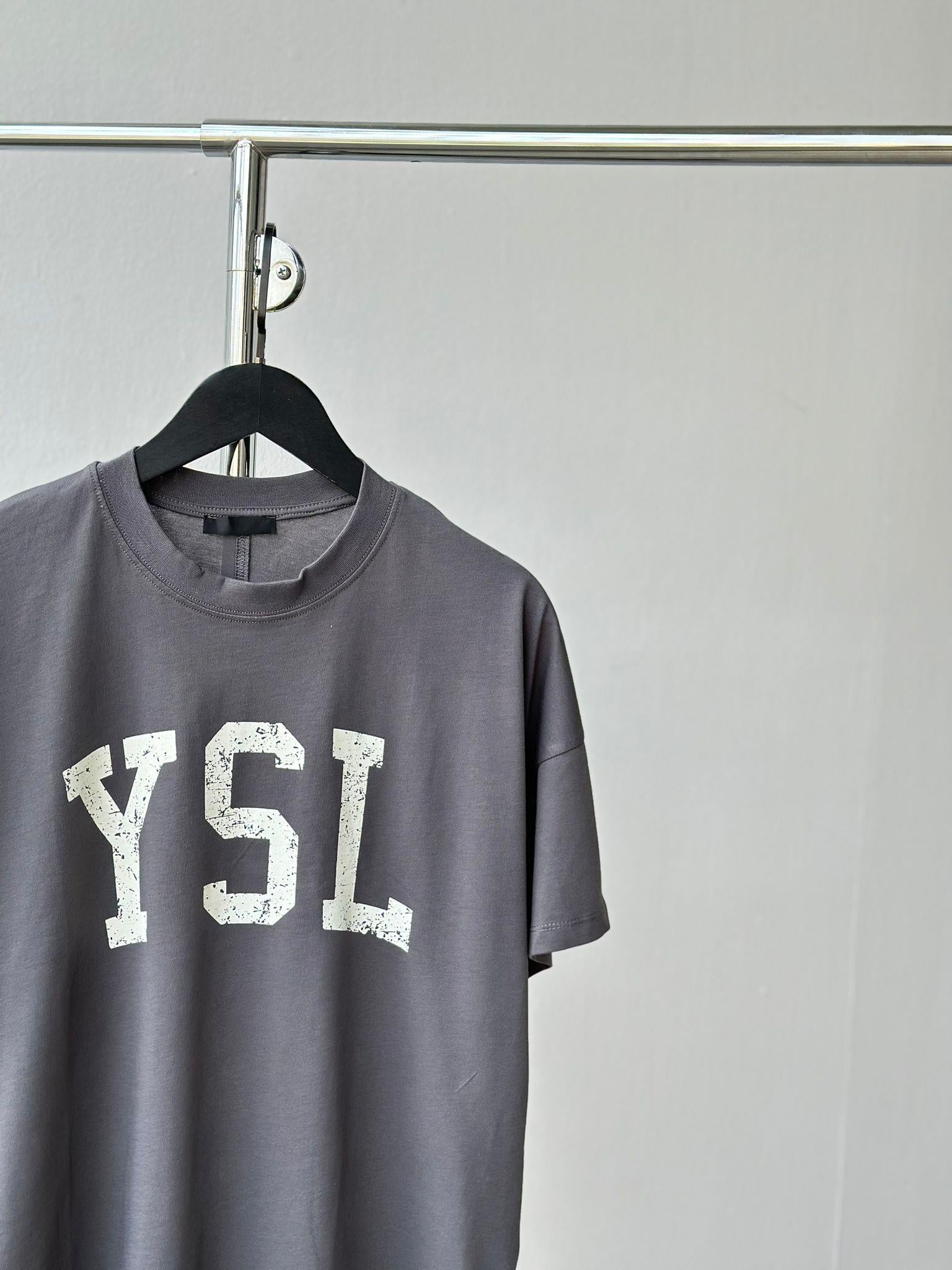Oversize Yazı Baskılı Tişört (Antrasit)