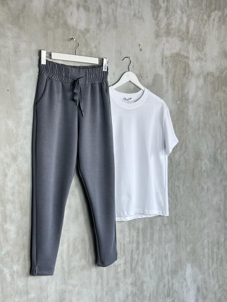 Oysho Kumaş Jogger Kadın Pantolon (Gri)