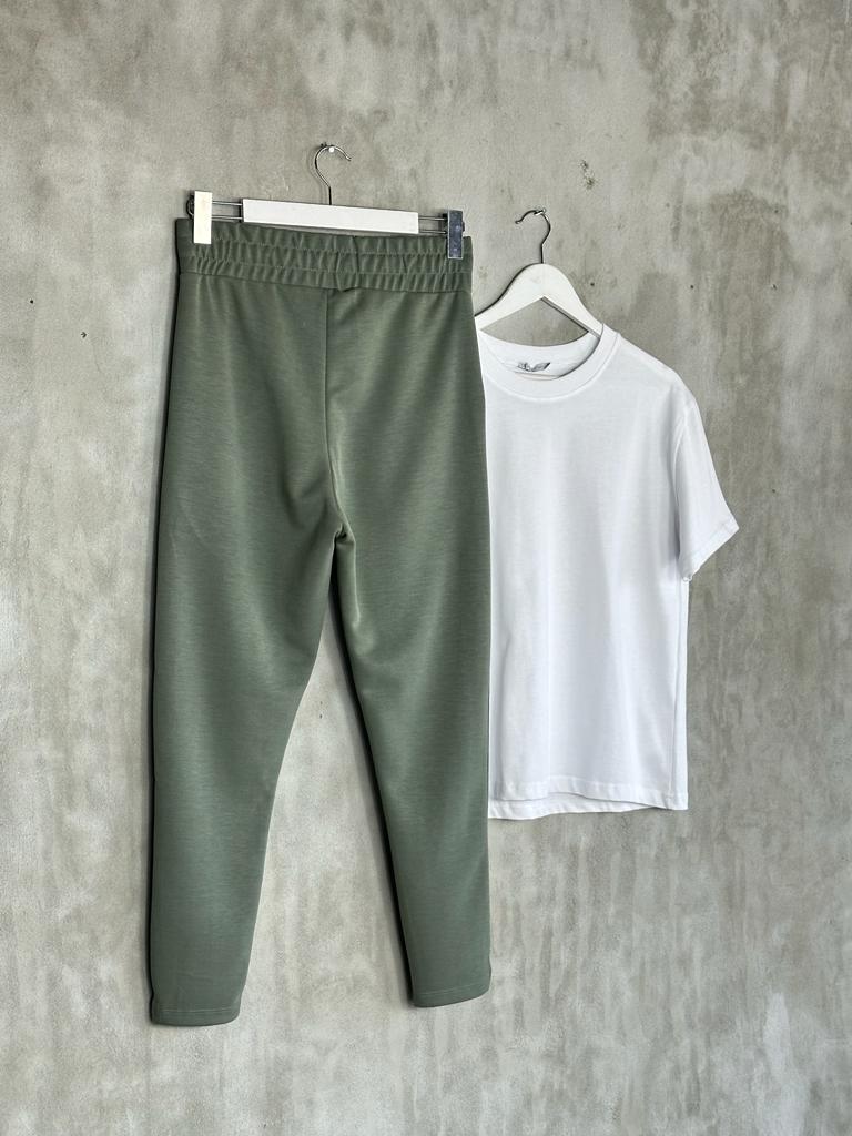 Oysho Kumaş Jogger Kadın Pantolon (Haki)