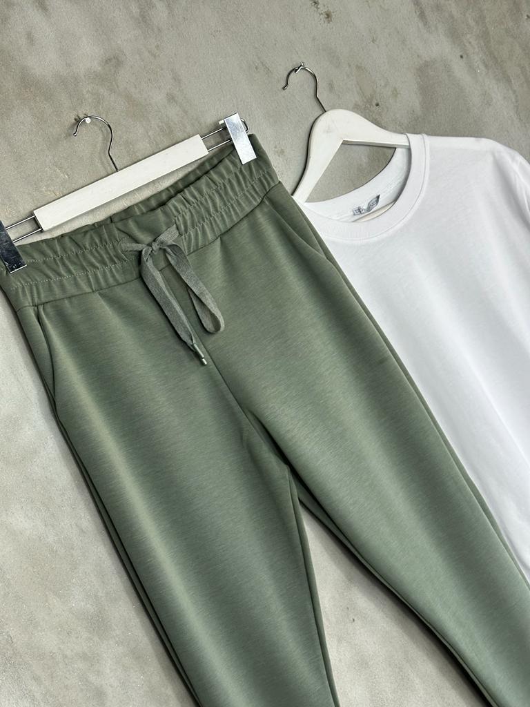 Oysho Kumaş Jogger Kadın Pantolon (Haki)