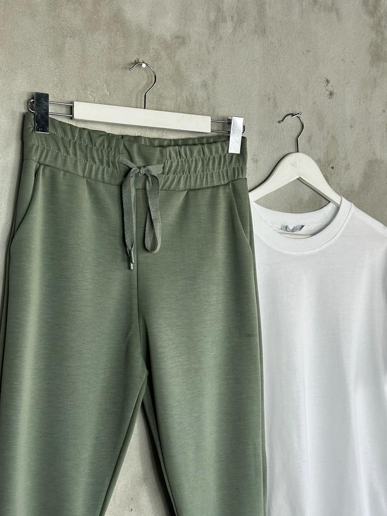 Oysho Kumaş Jogger Kadın Pantolon (Haki)