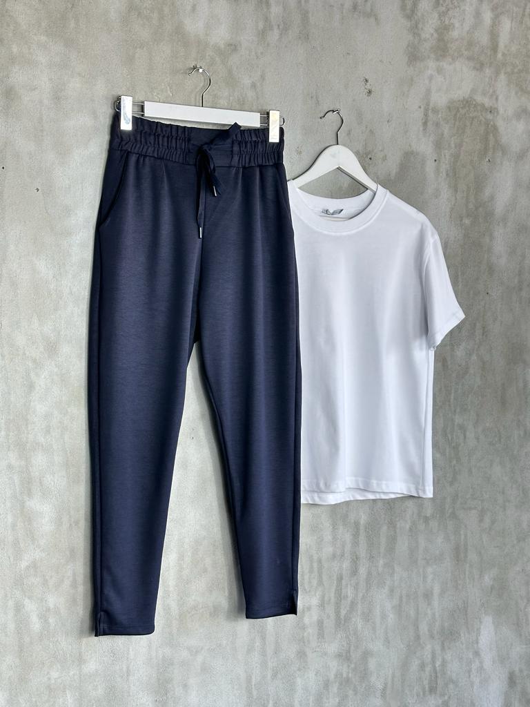 Oysho Kumaş Jogger Kadın Pantolon (Lacivert)